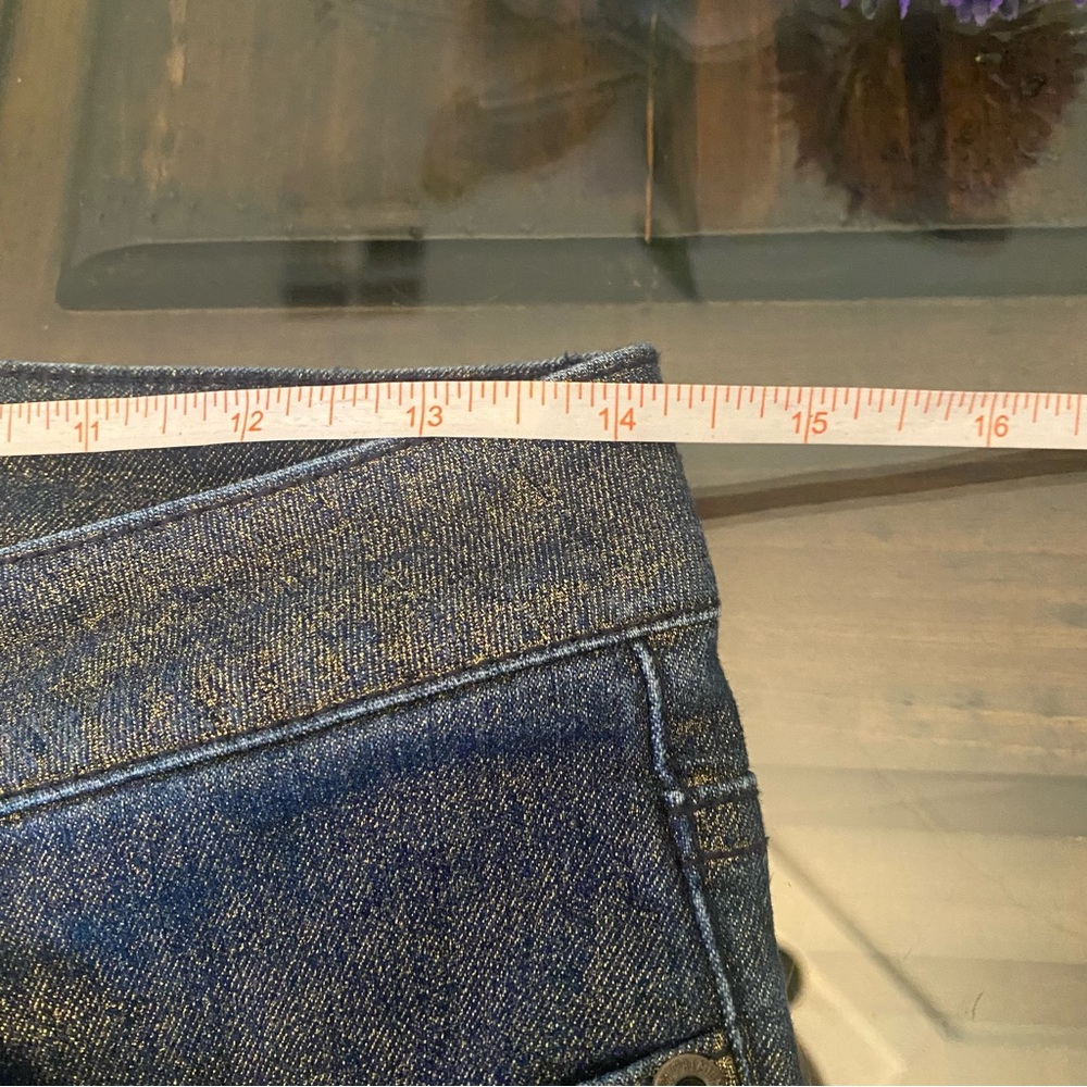 Forever21 Metallic Golden Denim jeans size 26 - Picture 11 of 15